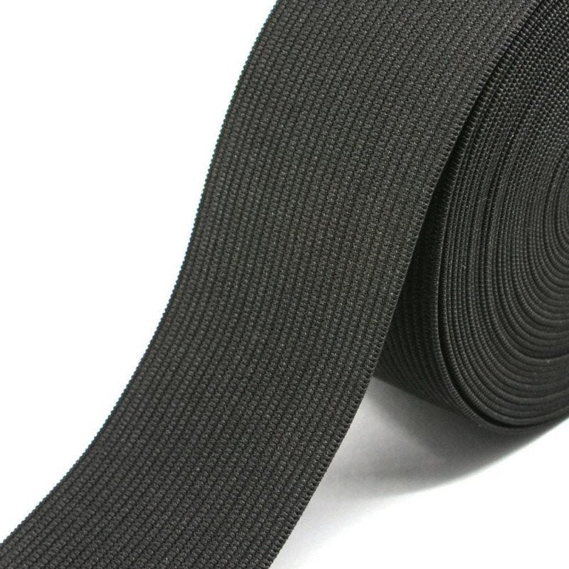 Waist Band Black Flat Elastic Any Sizing Knitted Elastic! In Stock, Great Quality, Made in The USA, Ships Same Day!