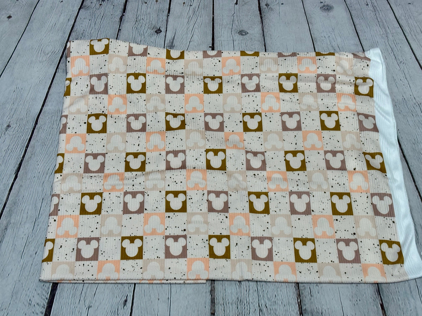DBP 4x2 Rib Knit Fall Mouse Checks Checkered Spooky Brushed Polyester Spandex Floral Fabric By The Yard