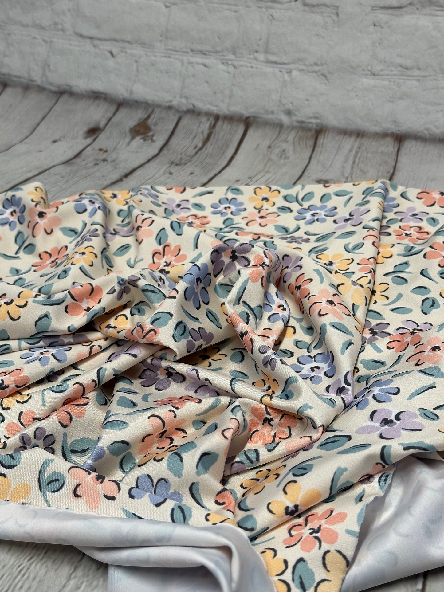 4 Way Stretch Print Spandex Fabric By The Yard Tricot Swim Wear Bikini Multicolor Ditsy Rose Floral Flower 280 GSM