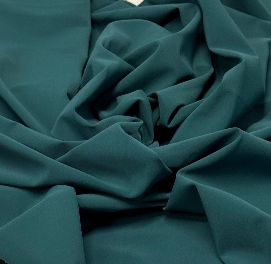 Nylon Spandex Tricot Solid Swimwear Activewear Fabric By The Yard Blue/Green Color Hue