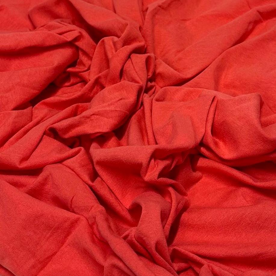 4-Way Stretch Soft Cotton Spandex Fabric Jersey Knit | Bestseller | Fabric By The Yard | Bright Colors