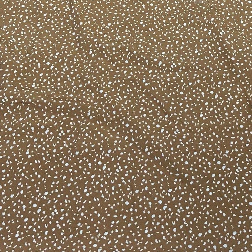 Airflow Woven Print Fabric By The Yard Small Dot Rust Brown Polka Dot Swiss Dot