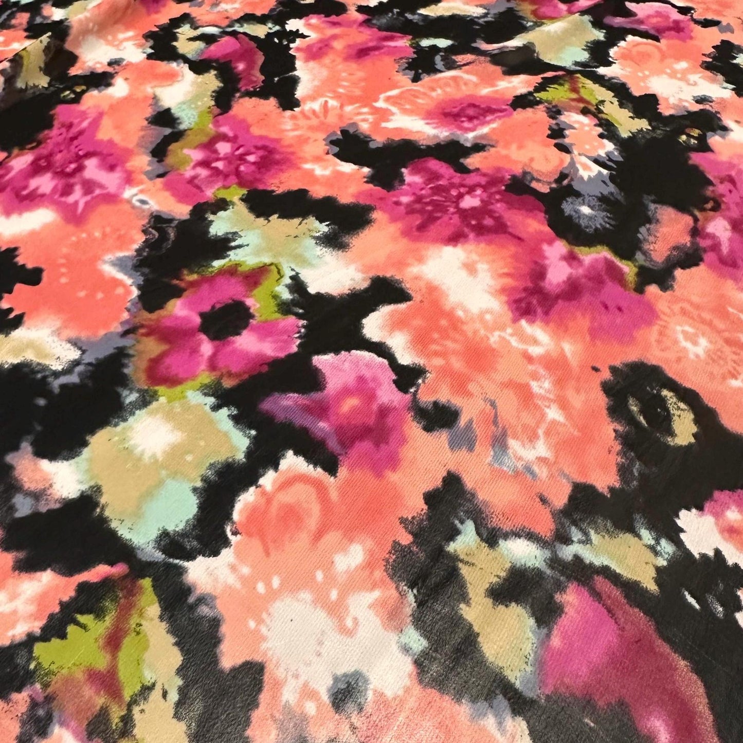 Polyester Chiffon Woven Print Fabric By The Yard Multi color Tie Dye Summer Bright Print Summer Flowy Dress