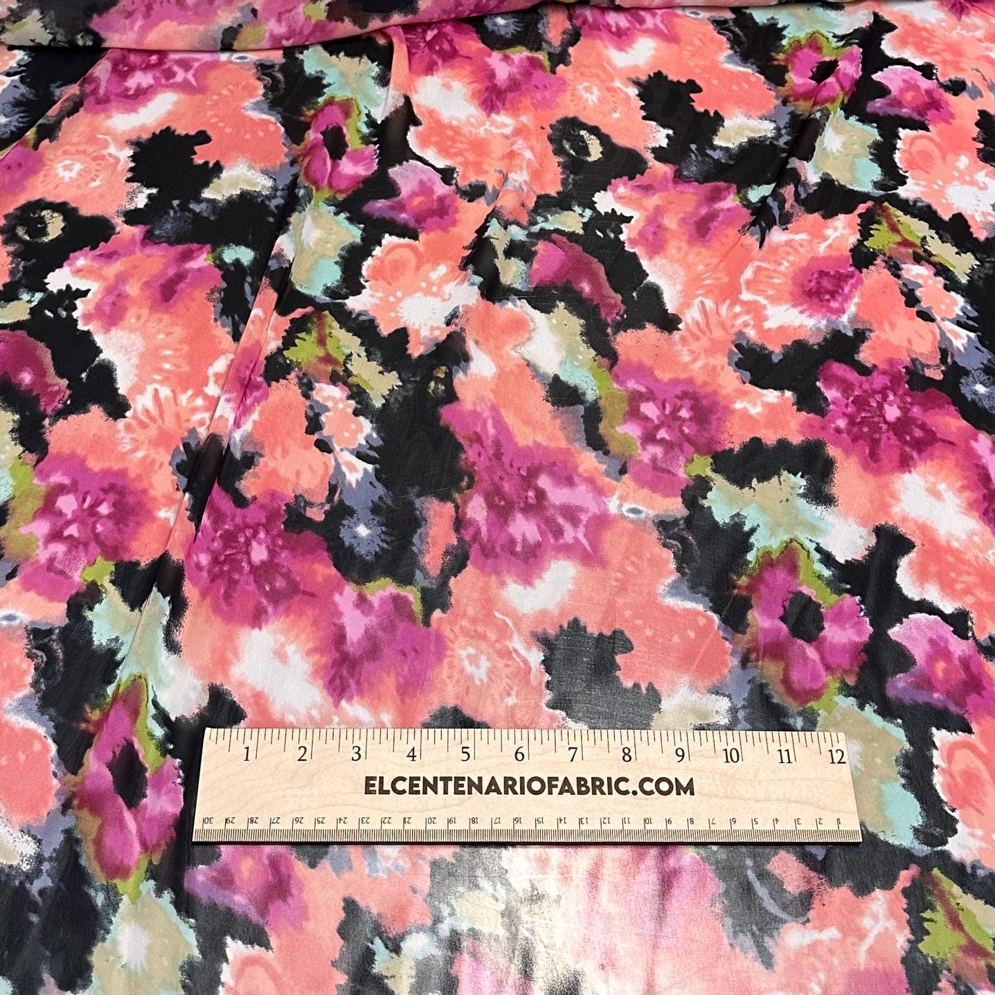 Polyester Chiffon Woven Print Fabric By The Yard Multi color Tie Dye Summer Bright Print Summer Flowy Dress
