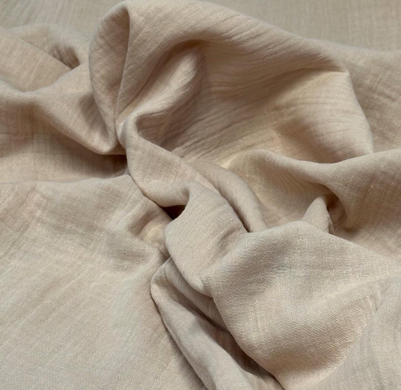 60 inch Wide! 100% Cotton Double Gauze Muted Pastel Colors Fabric By The Yard