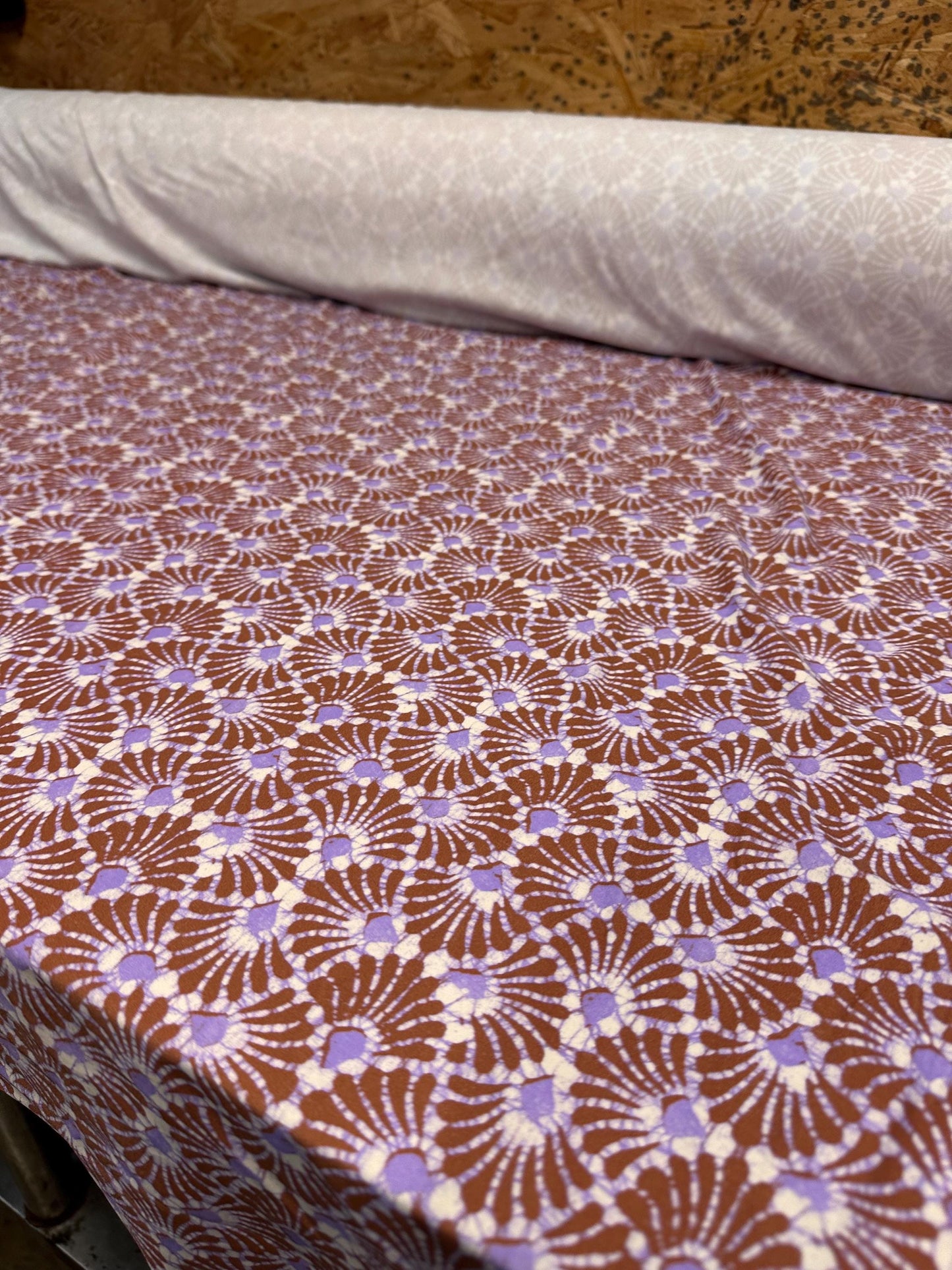 4 Way Stretch Print Nylon Spandex Fabric By The Yard Tricot Swim Wear Bikini Active Wear Geometric Shapes Abstract Cream Purple Jade
