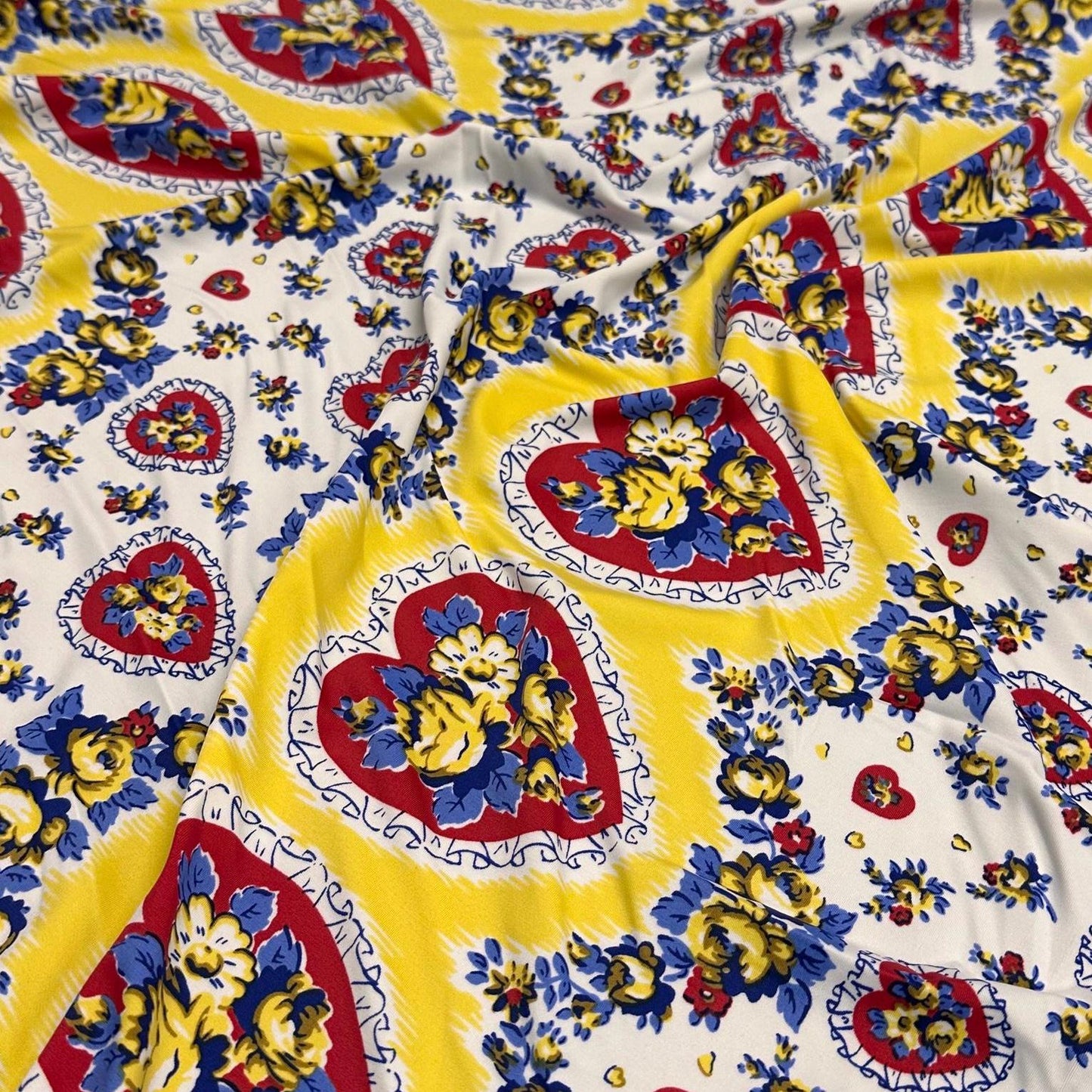 4 Way Stretch Print Nylon Spandex Fabric By The Yard Tricot Swim Wear Bikini Active Wear Flower Stripe Paisley Floral Abstract Yellow