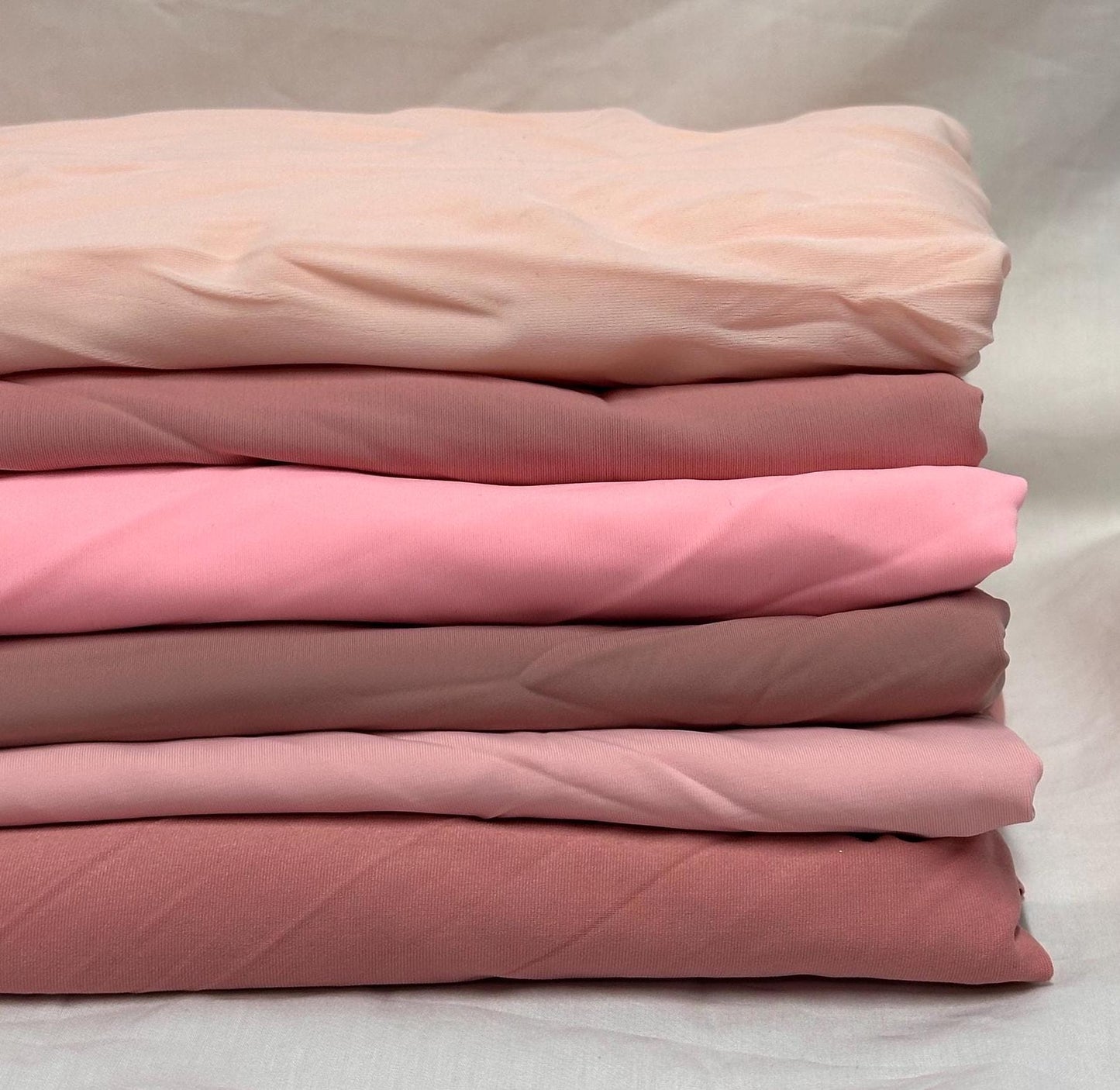 Nylon Spandex Tricot Solid Swimwear Activewear Fabric By The Yard Pink Colors