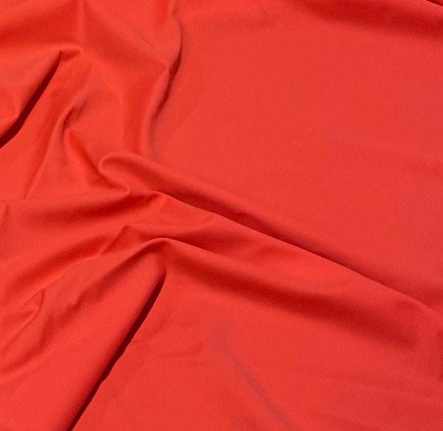 Nylon Spandex Tricot Solid Swimwear Activewear Fabric By The Yard Orange Coral Hues