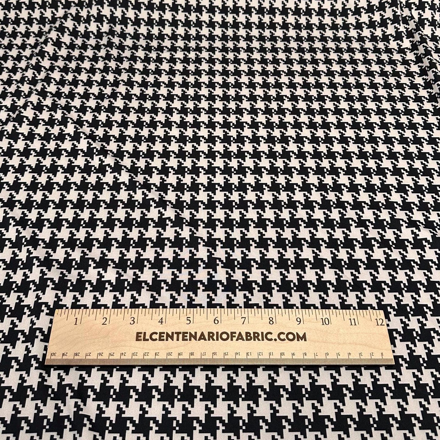 4 Way Stretch Print Nylon Spandex Fabric By The Yard Tricot Swim Wear Bikini Active Wear White Black Houndstooth Print