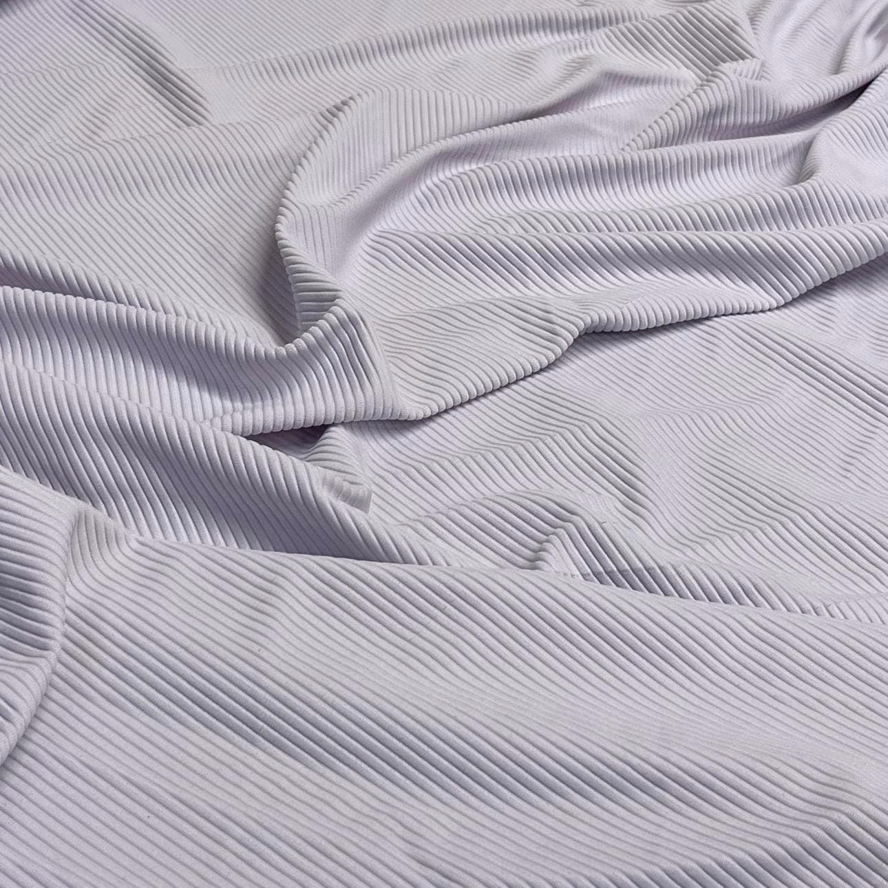 Premium 4-Way Stretch Ribbed Nylon Spandex Fabric for Swimwear Fabric By The Yard Lt Lilac