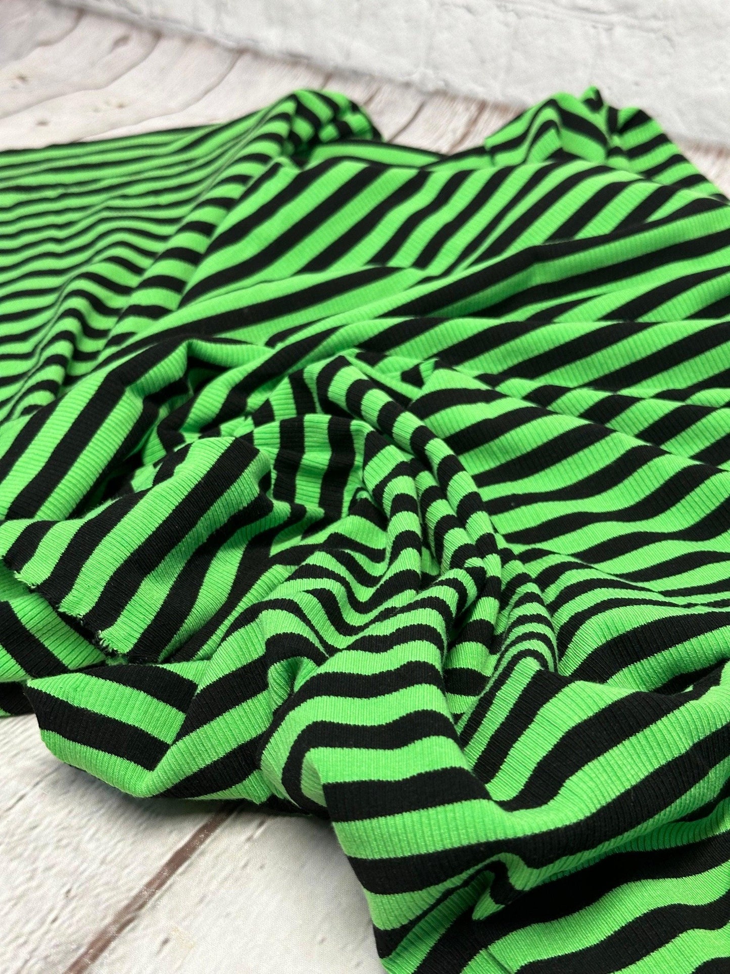 DBP 4x2 Rib Knit Stripe Polyester Fabric By The Yard