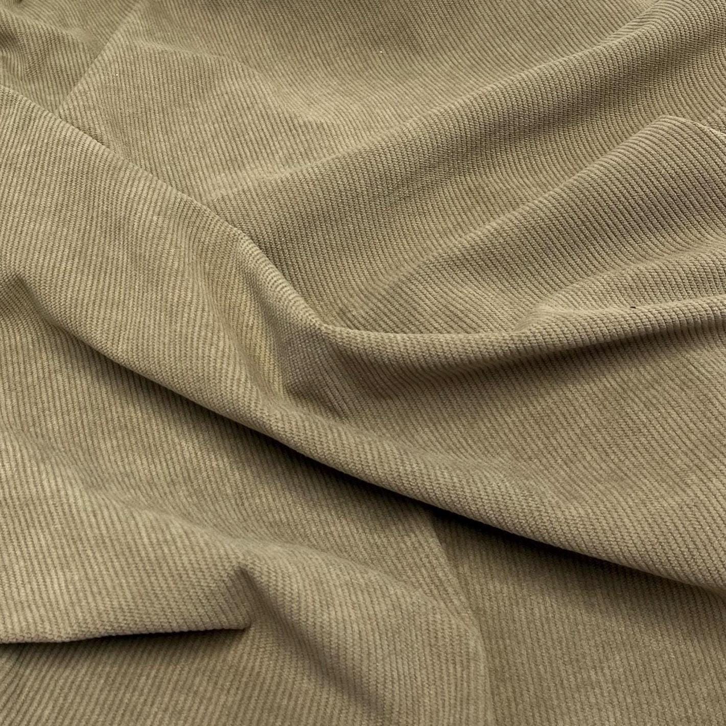 2 Way Stretch Corduroy Fabric By The Yard Polyester Solid Fall Fabric Neutral Colors