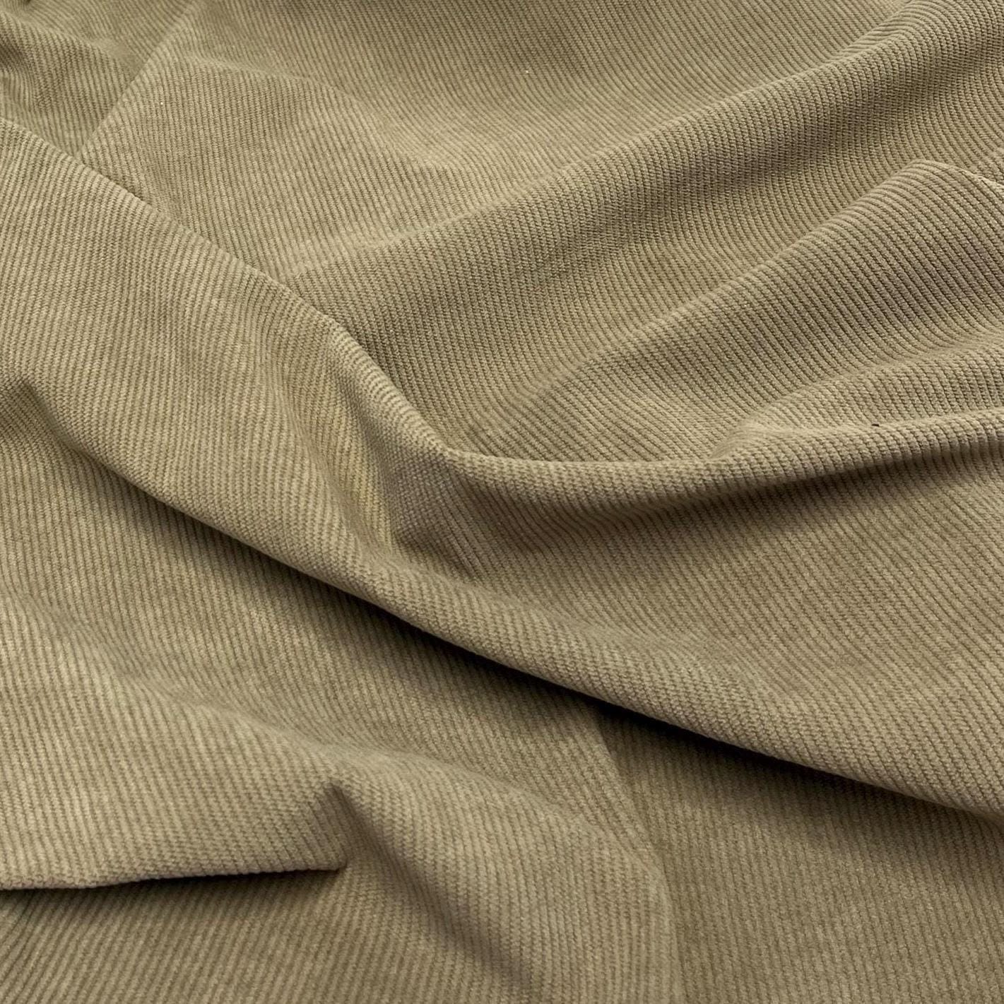 2 Way Stretch Corduroy Fabric By The Yard Polyester Solid Fall Fabric Neutral Colors