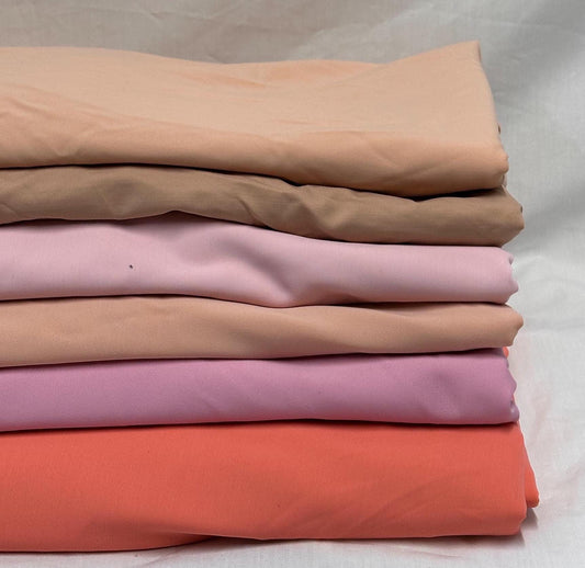 Nylon Spandex Tricot Solid Swimwear Activewear Fabric  By The Yard Nude Brown Neutrals