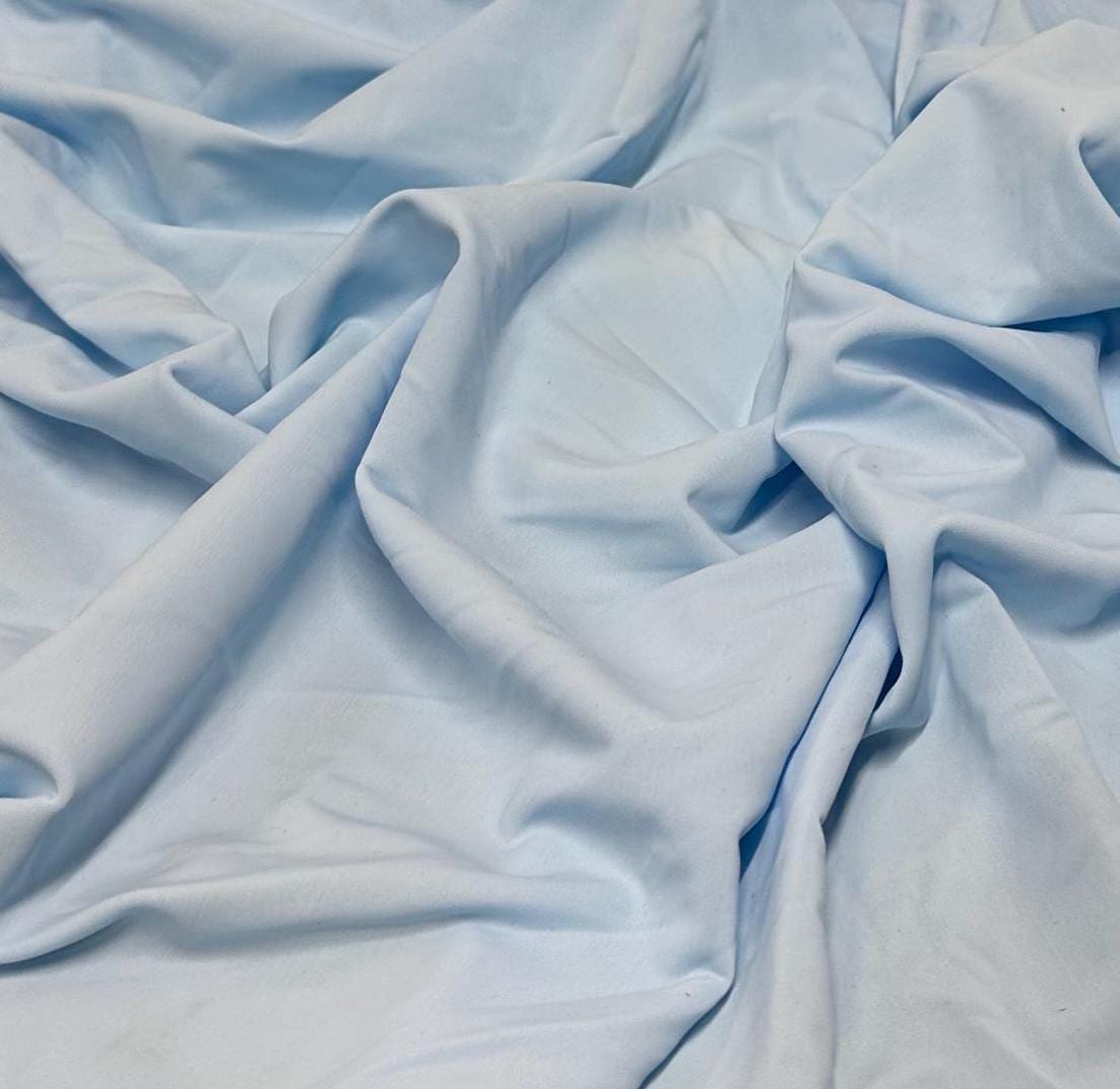 Nylon Spandex Tricot Solid Swimwear Activewear Fabric By The Yard Light Blue Shades Hue