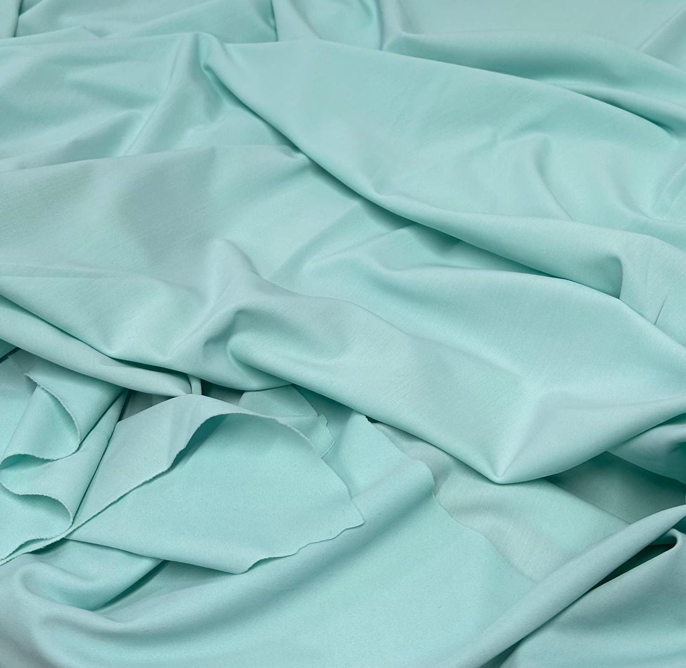 Nylon Spandex Tricot Solid Swimwear Activewear Fabric By The Yard Light Blue Shades Hue
