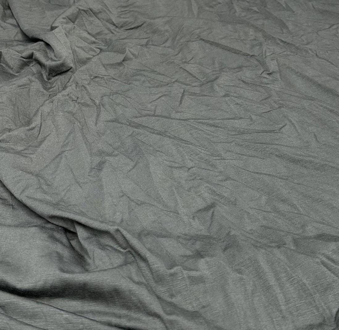 New Colors! 4-Way Stretch Bamboo Fabric| Soft Bamboo Spandex | Fabric By The Yard | For Dresses, Cardigans and Blouses | Olive Green Color