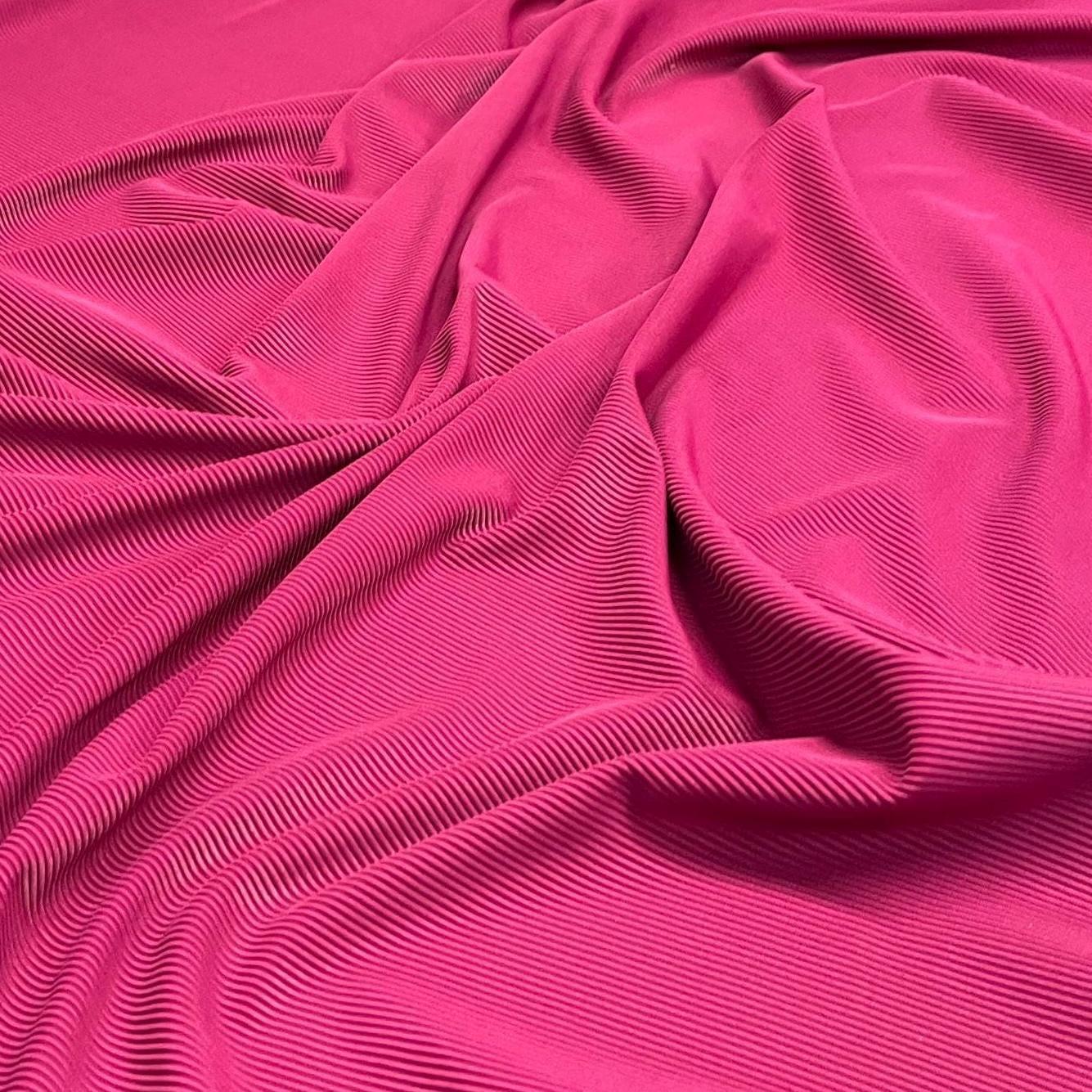 Premium 4-Way Stretch Ribbed Nylon Spandex Fabric for Swimwear Fabric By The Yard Steel Berry