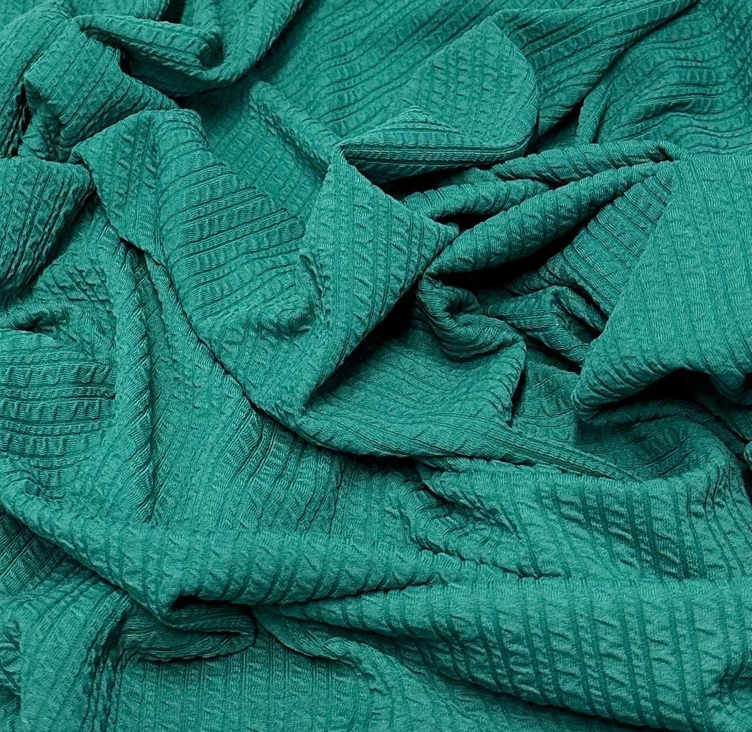 NEW COLORS! Jacquard Texture Knit Spandex Fabric By The Yard Bubble Knit Spandex Texture Knit