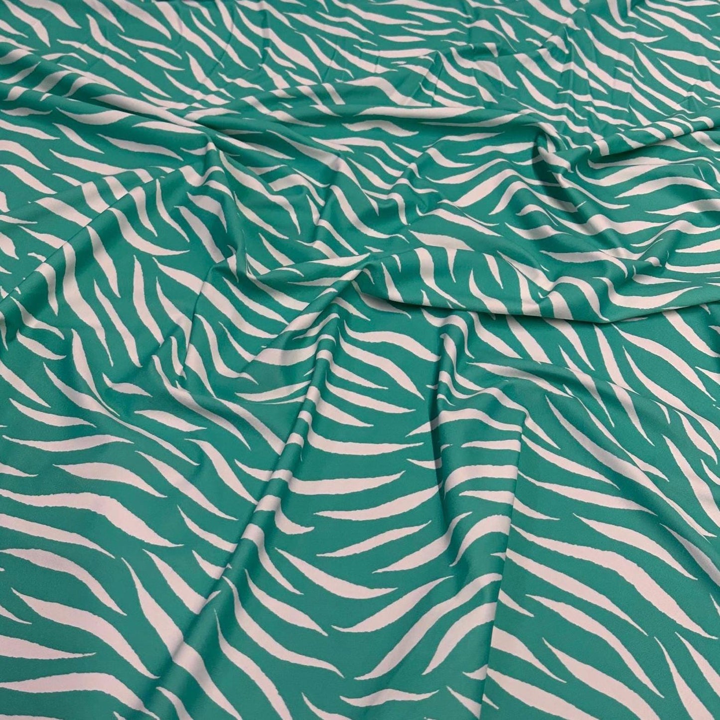 4 Way Stretch Print Nylon Spandex Fabric By The Yard Tricot Swim Wear Bikini Active Wear Black White Zebra Animal Print