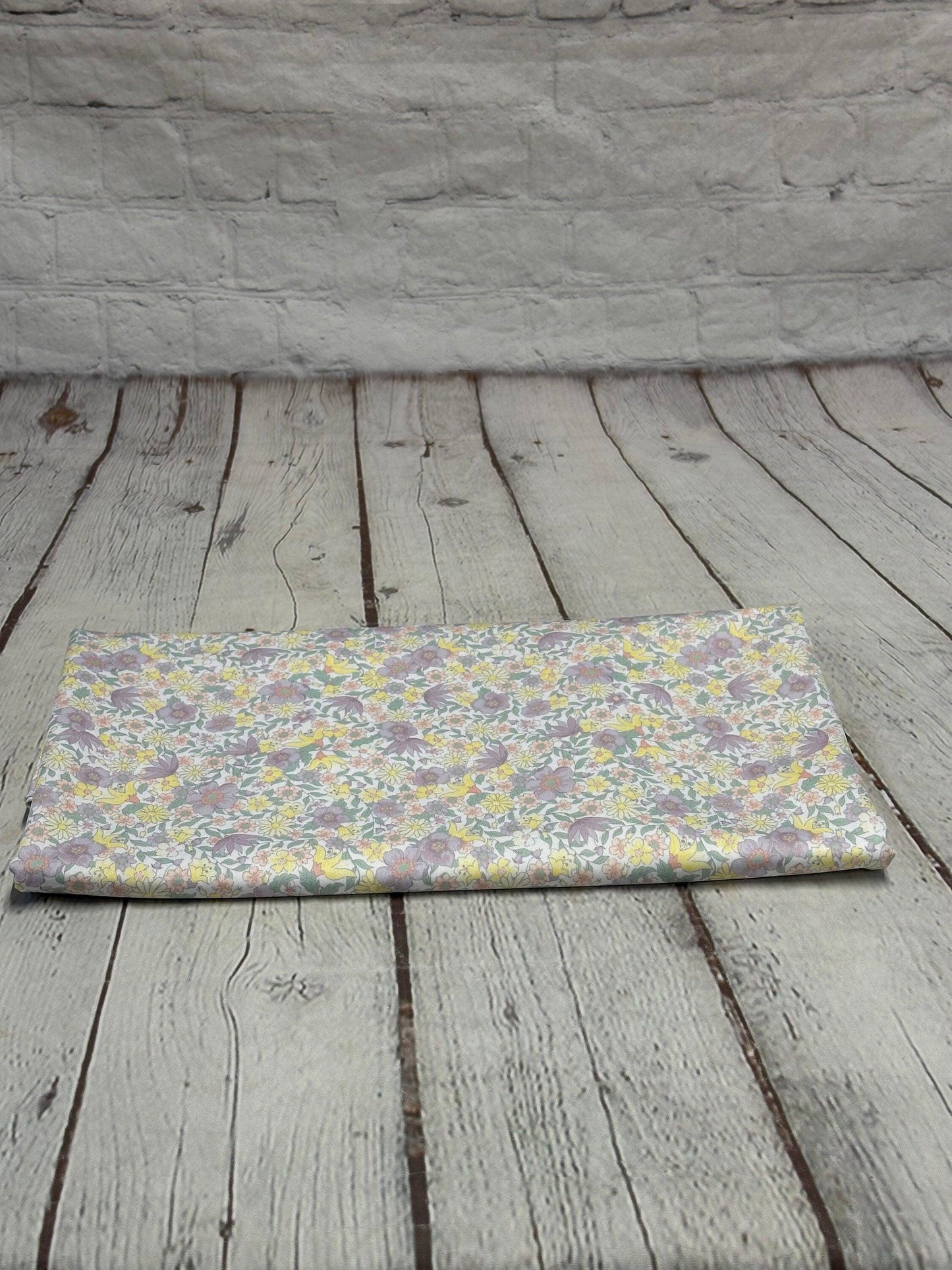 4 Way Stretch Tricot Print Spandex Fabric By The Yard Tricot Swim Wear Bikini Soft Pastel Small Ditsy Flower Foral Lilac Yellow Daisy