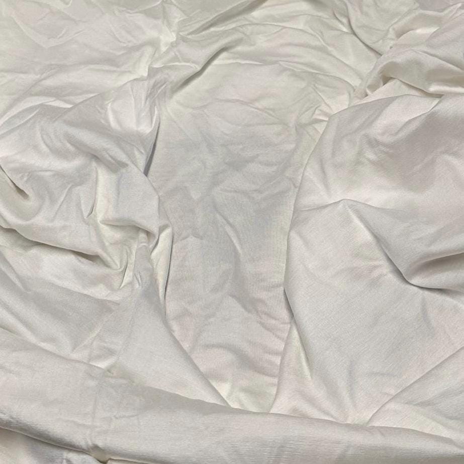 New Colors! 4-Way Stretch Bamboo Fabric| Soft Bamboo Spandex | Fabric By The Yard | For Dresses, Cardigans and Blouses | Base Nuetral Color