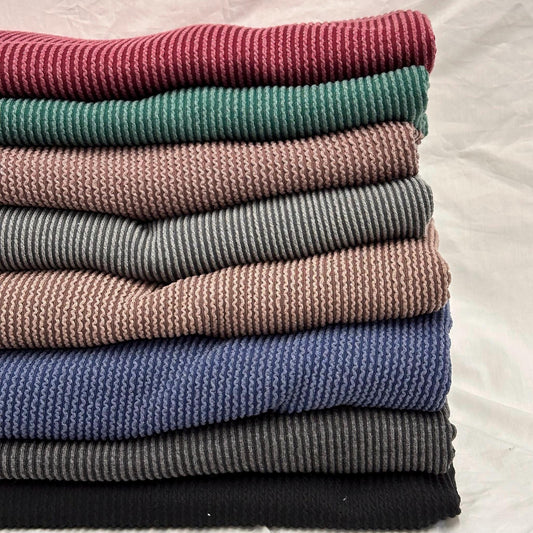 NEW COLORS! Texture Street  Rib Wave Knit Spandex Fabric By The Yard Urban Rib Cable Knit Spandex Texture Knit #1