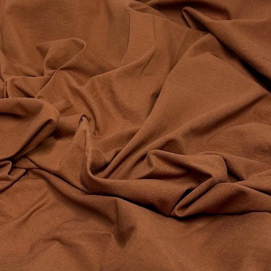 Ultra Soft 4 Way Stretch Cotton Spandex Jersey Knit Fabric By The Yard 200GSM Bodycon Bodysuit ShapeWear Natural