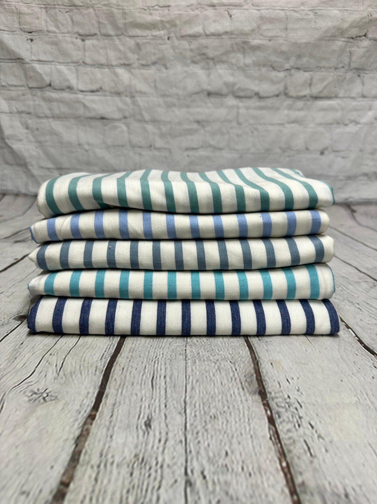 Bamboo Spandex Jersey Knit Stripes Fabric By The Yard 220GSM