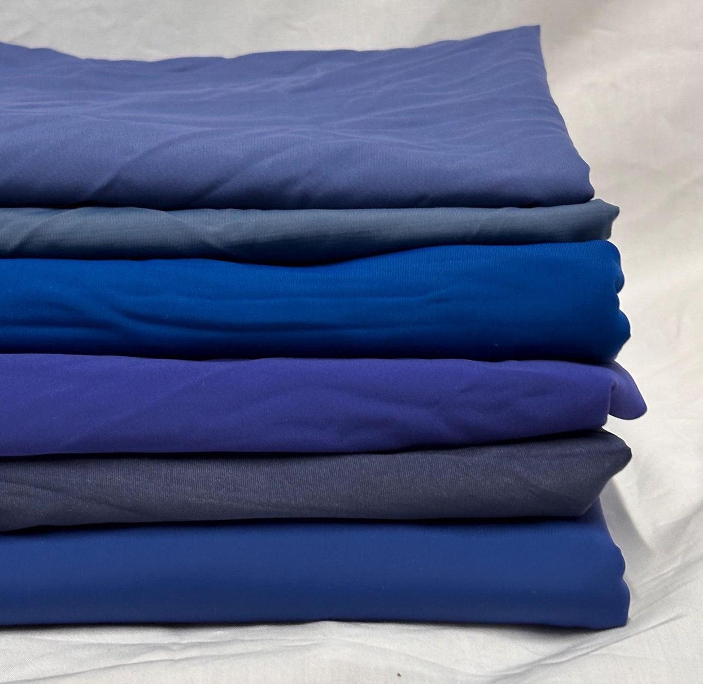 Nylon Spandex Tricot Solid Swimwear Activewear Fabric By The Yard Denim Blue Shades Hue