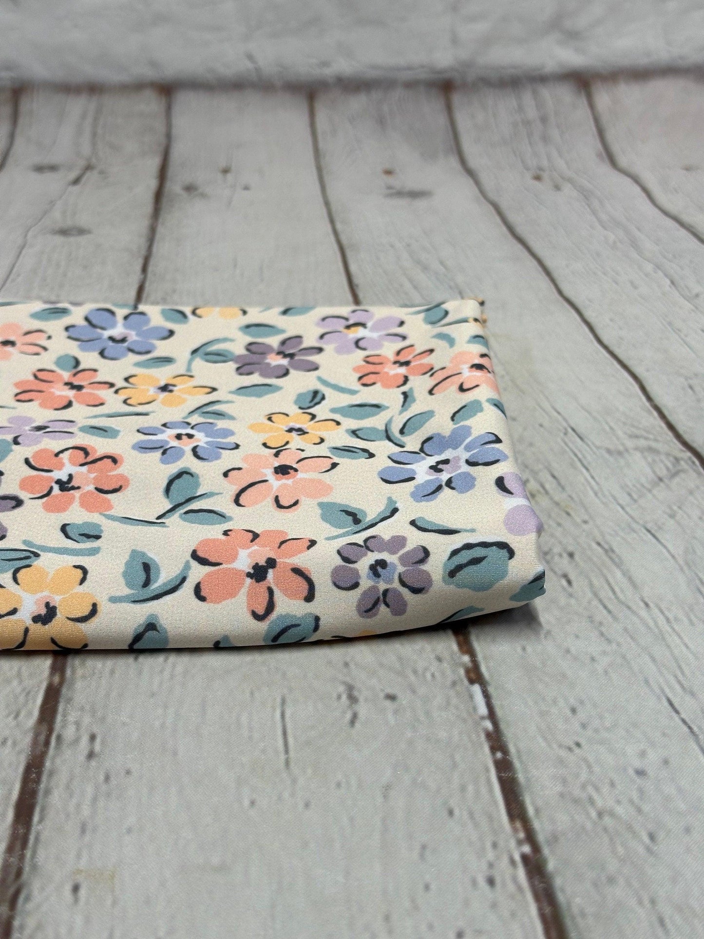 4 Way Stretch Print Spandex Fabric By The Yard Tricot Swim Wear Bikini Multicolor Ditsy Rose Floral Flower 280 GSM