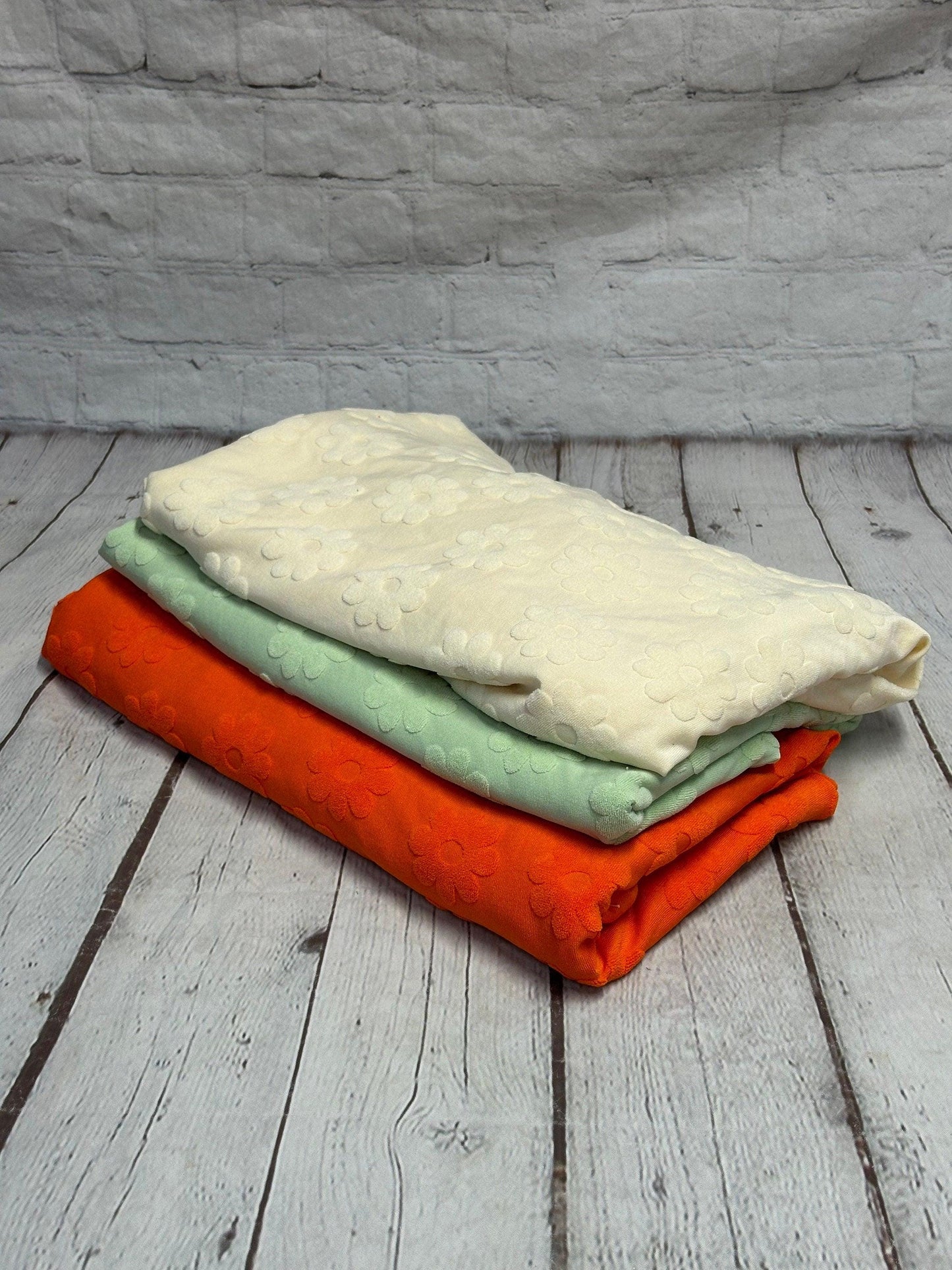 NEW COLORS! Jacquard Texture Knit Raised Texture Terry Floral Flower Spandex Fabric By The Yard Polyester Spandex Texture Knit