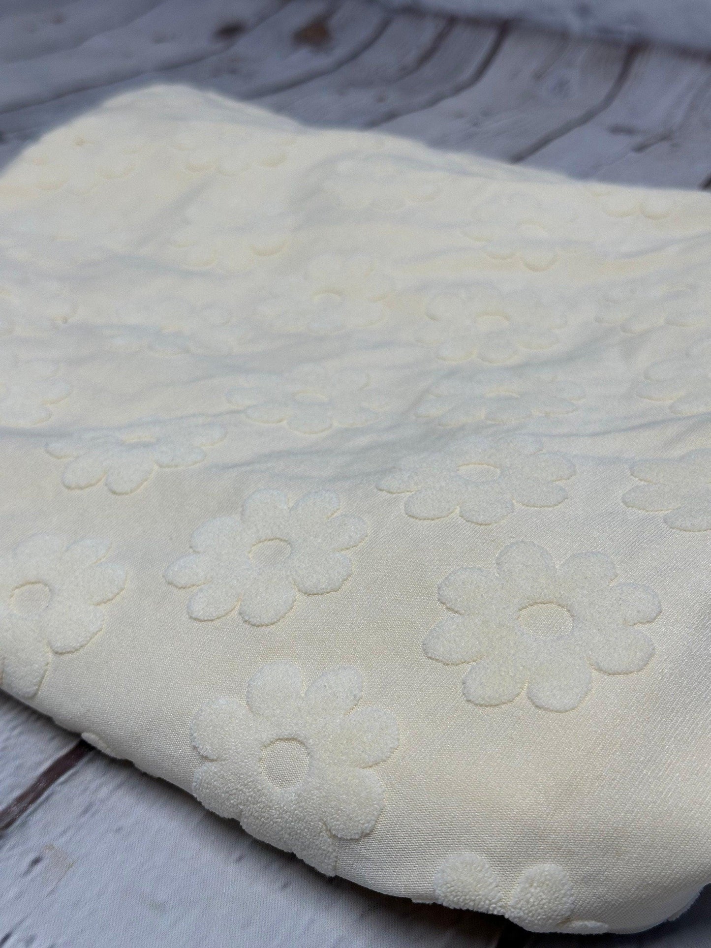 NEW COLORS! Jacquard Texture Knit Raised Texture Terry Floral Flower Spandex Fabric By The Yard Polyester Spandex Texture Knit