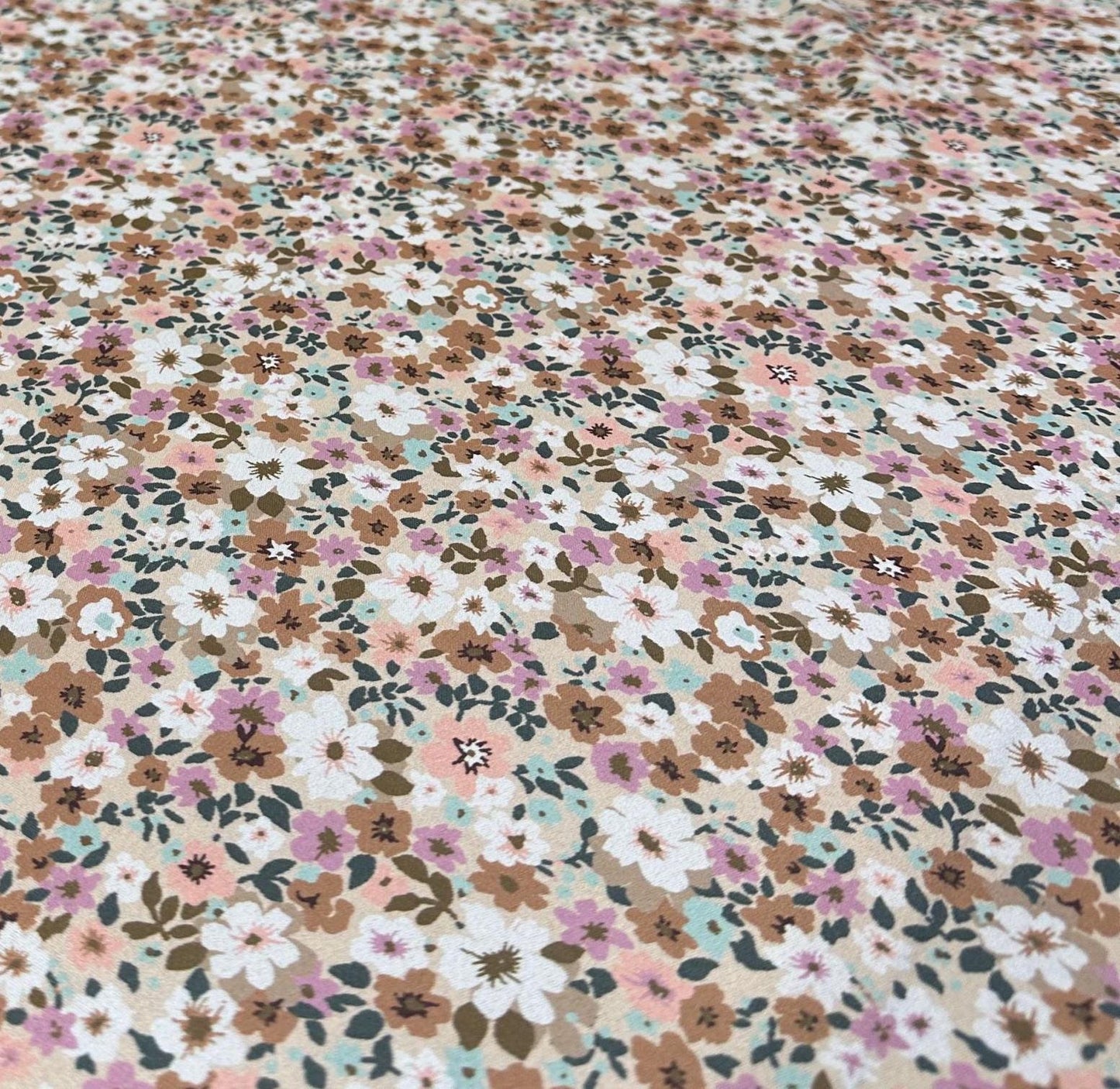 Airflow Woven Print Fabric By The Yard Small Multi Color Summer Floral Print