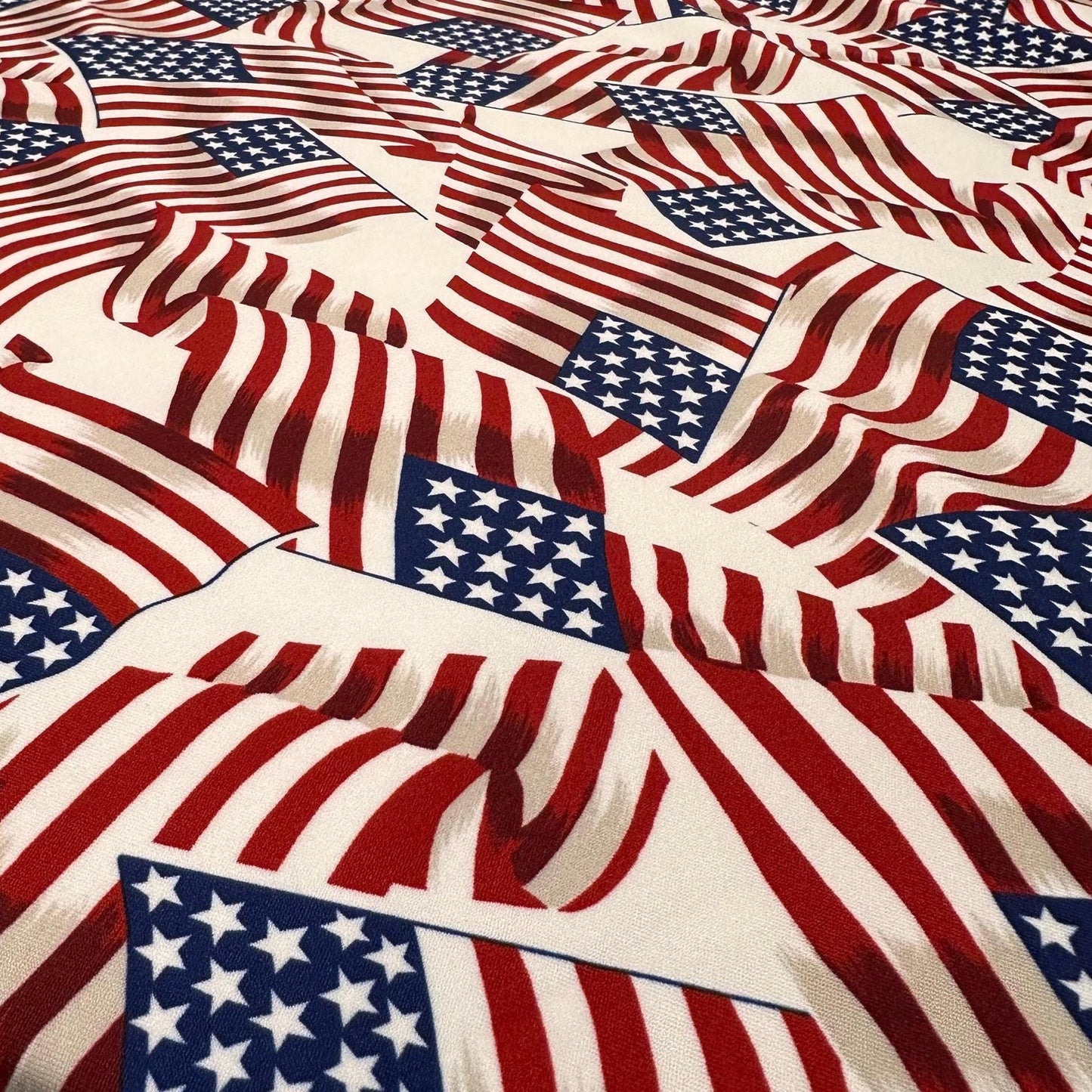 4 Way Stretch Print Nylon Spandex Fabric By The Yard Tricot Swim Wear Bikini Active Wear USA American Flag Fourth of July Independence
