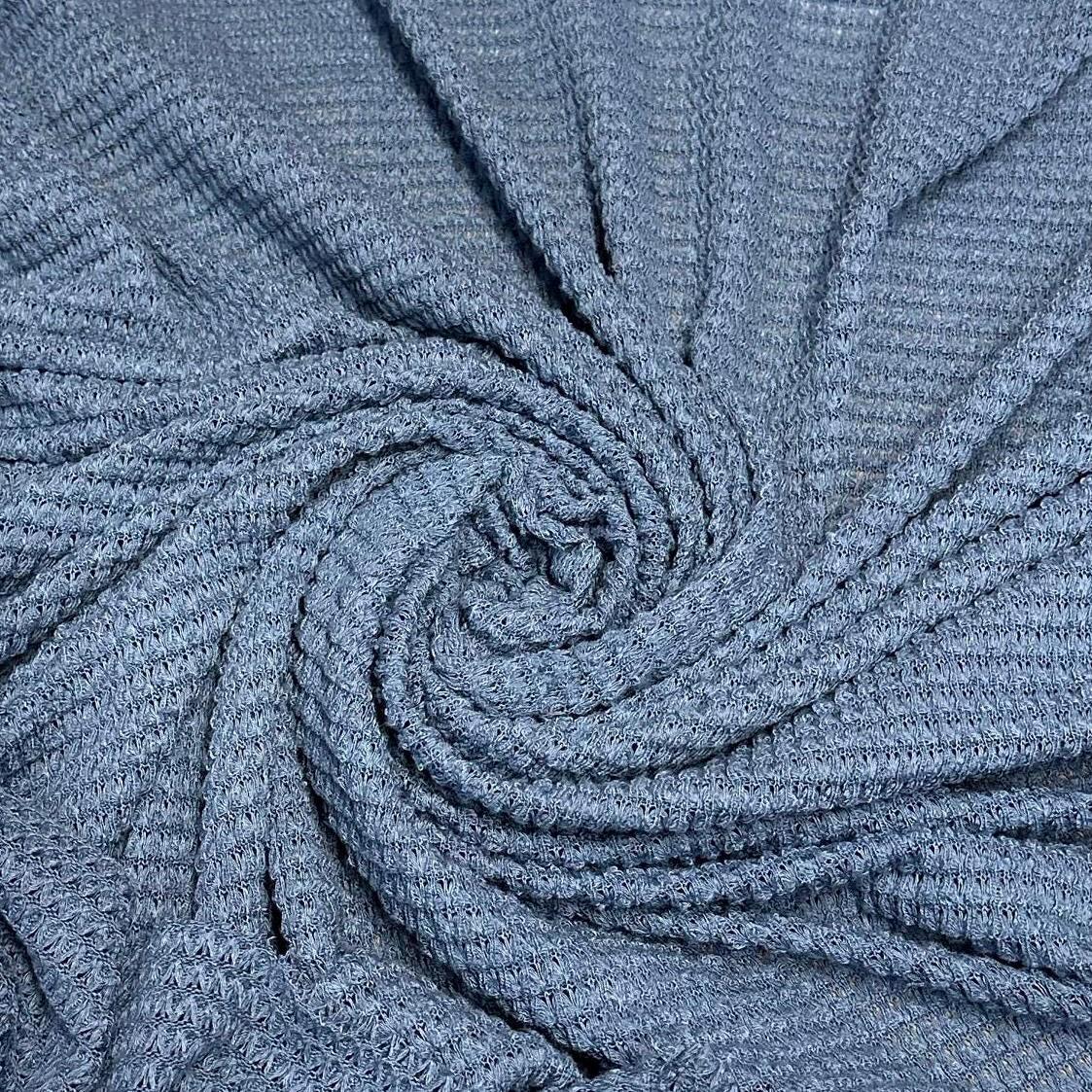 Open Weave Chunky Waffle Sweater Knit Fabric By The Yard | 250GSM Bright Colors #3