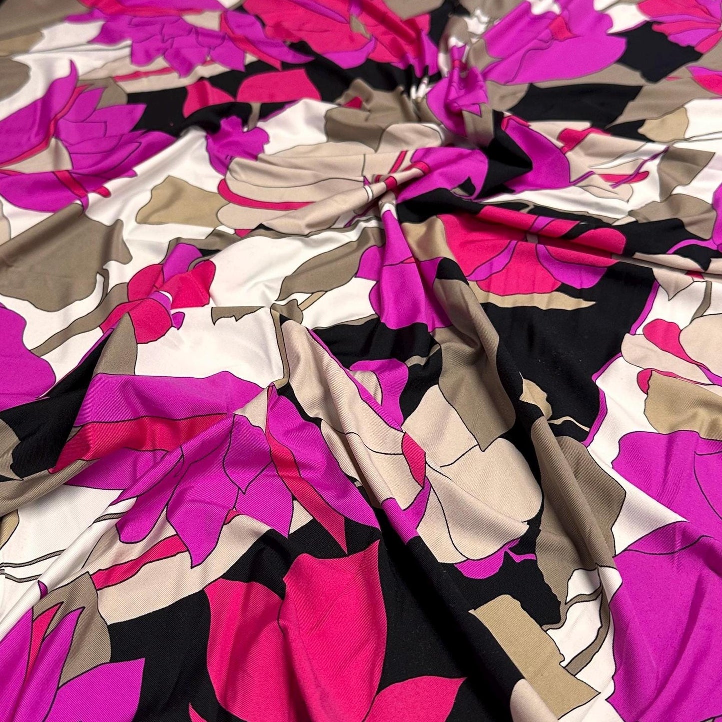 4 Way Stretch Print Nylon Spandex Fabric By The Yard Tricot Swim Wear Bikini Active Wear Tropical Floral Geometric Magenta Black Grey Flower