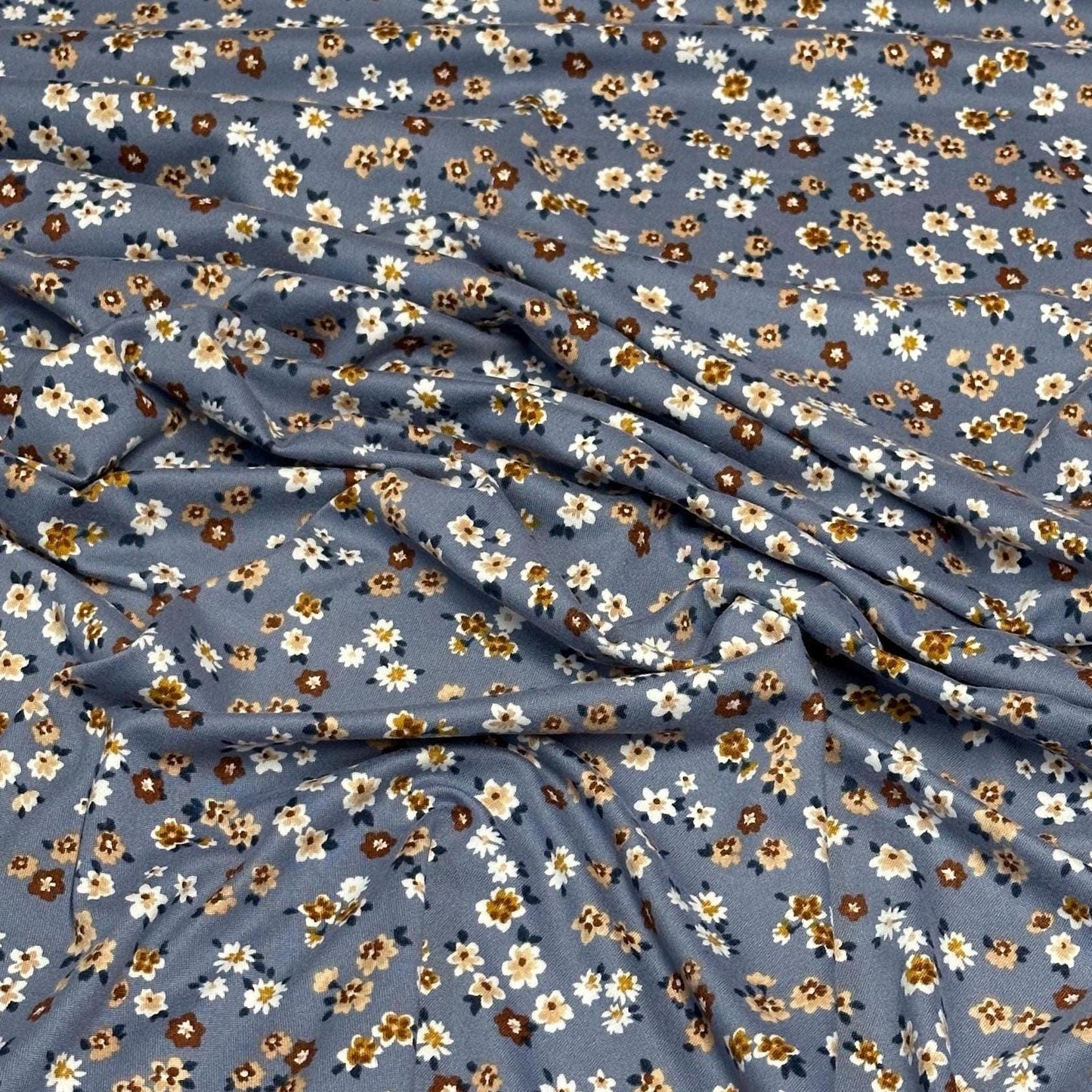 DBP Double Brushed Poly Spandex Print Vintage Mini Floral Print By The Yard Sage