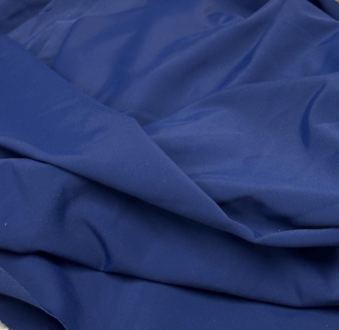 Nylon Spandex Tricot Solid Swimwear Activewear Fabric By The Yard Dark Blue Shades Hue