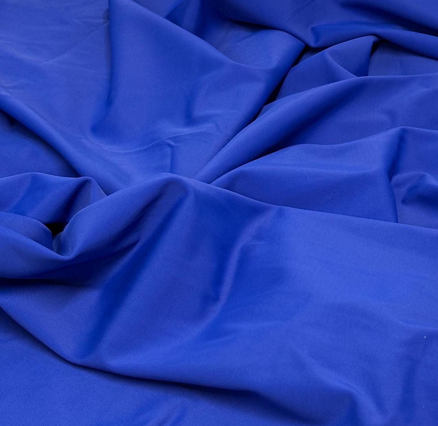 Nylon Spandex Tricot Solid Swimwear Activewear Fabric By The Yard Blue Shades