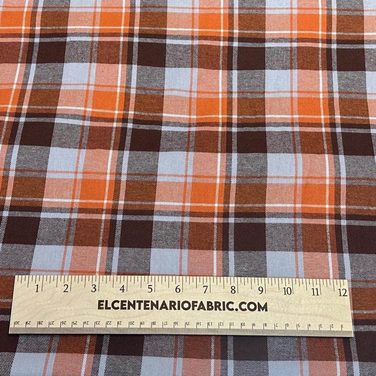 100% Cotton Brushed Flannel Gingham Checkered Big Plaid