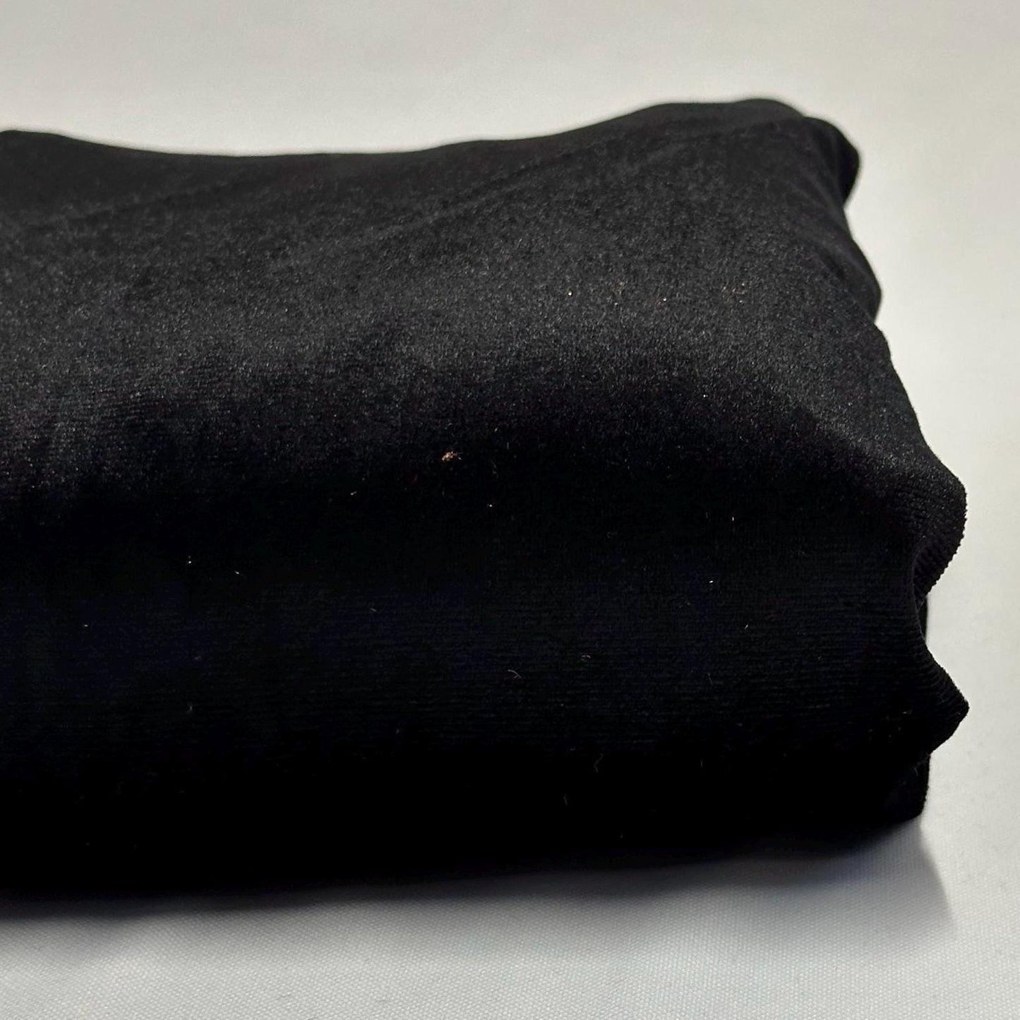 VELVET Stretch Polyester Fabric By The Yard Black