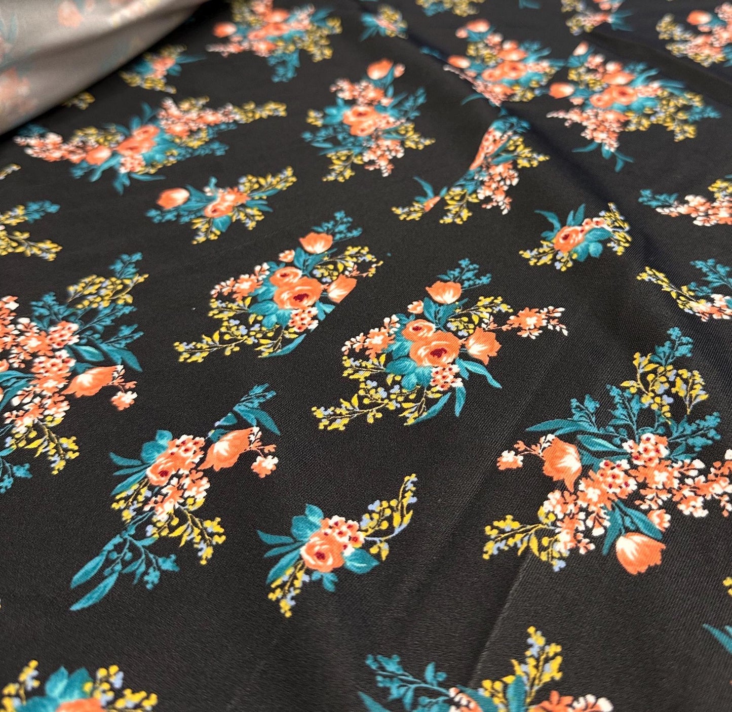 4 Way Stretch Print Nylon Spandex Fabric By The Yard Tricot Swim Wear Bikini Active Wear Small Flower Rose Black Green Pink Floral
