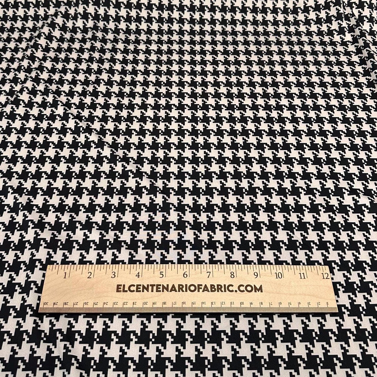 4 Way Stretch Print Nylon Spandex Fabric By The Yard Tricot Swim Wear Bikini Active Wear White Black Houndstooth Print
