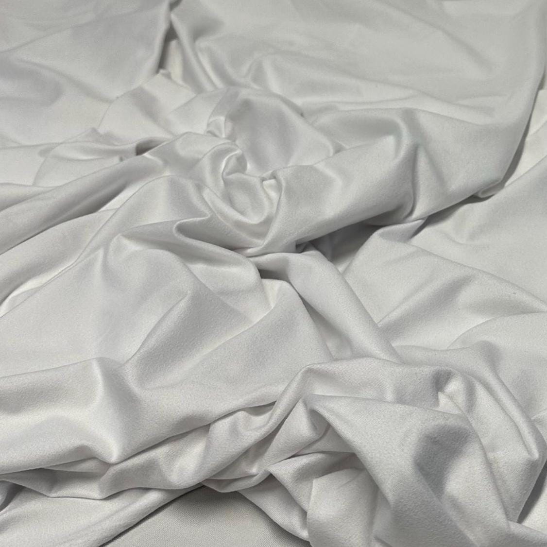 DBP Fabric Double Brushed Poly Fabric by the Yard DBP Jersey Stretchy Soft Polyester Stretch Fabric 1 Yard Solid #1