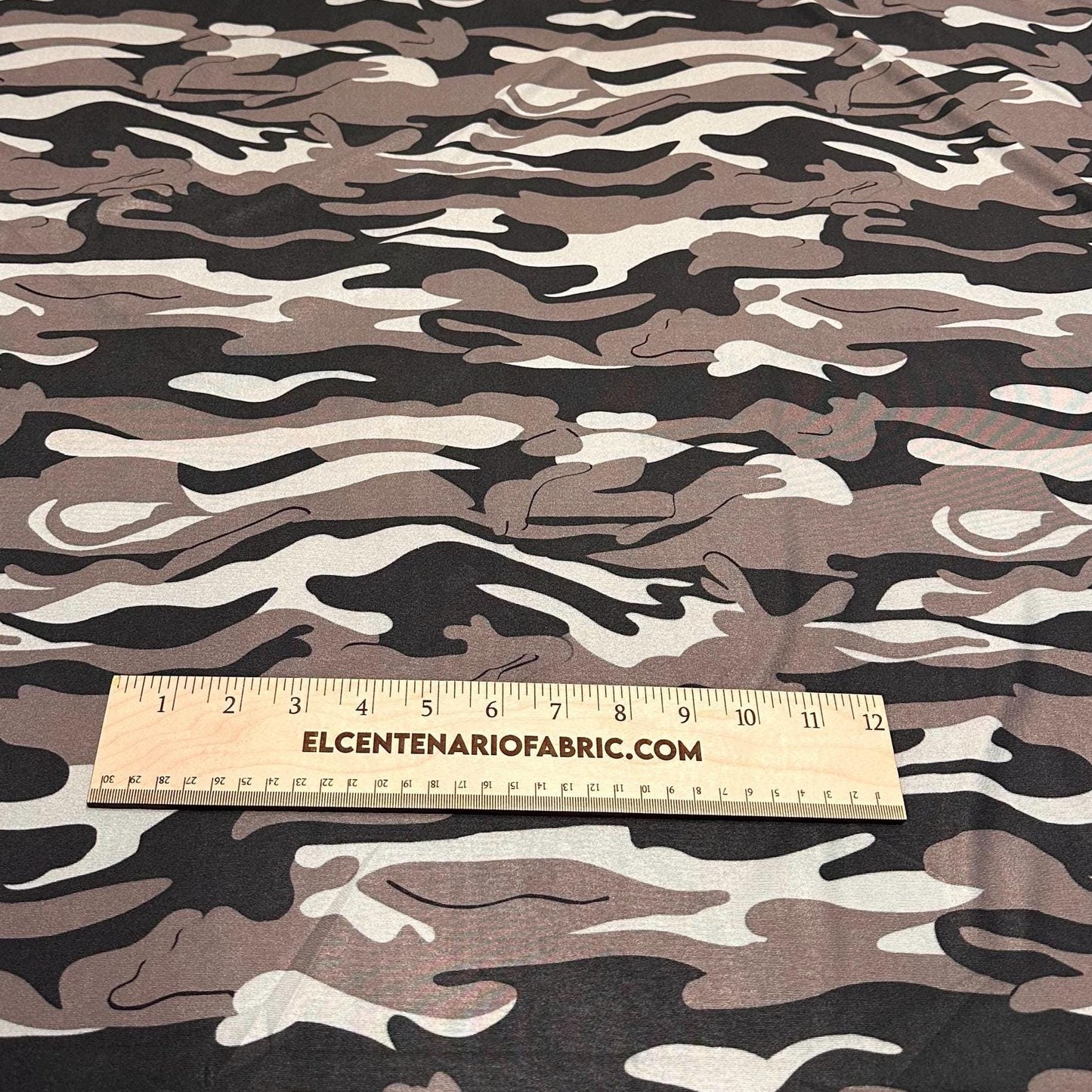 4 Way Stretch Print Nylon Spandex Fabric By The Yard Tricot Swim Wear Bikini Active Wear Camouflage Army Camo Grey Mocha Black