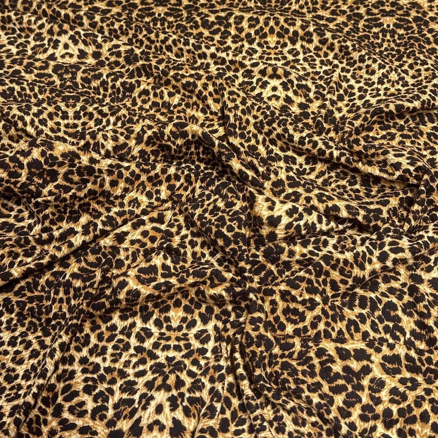 DBP 4x2 Rib Knit Double Brushed Animal Print Leopard Cheetah Polyester Fabric By The Yard
