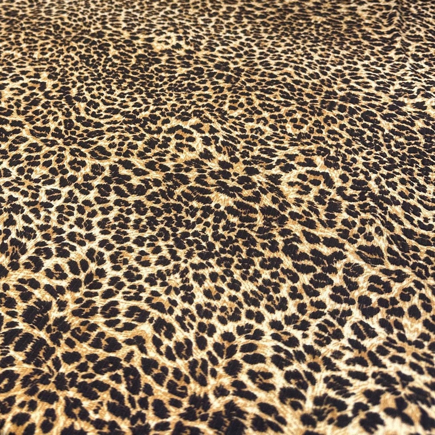 DBP 4x2 Rib Knit Double Brushed Animal Print Leopard Cheetah Polyester Fabric By The Yard