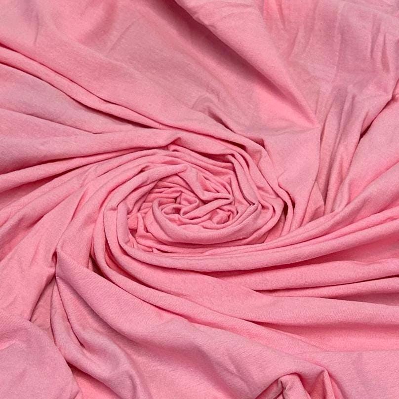 4-Way Stretch Soft Cotton Spandex Fabric Jersey Knit | Bestseller | Fabric By The Yard | Pastel Colors